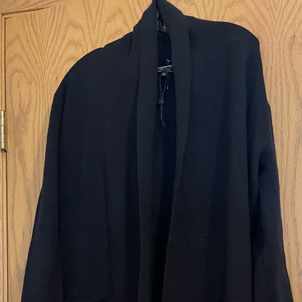MaxSport Max Sport Long Cardigan Sweater Duster Size MEDIUM Black  $368 NWT
